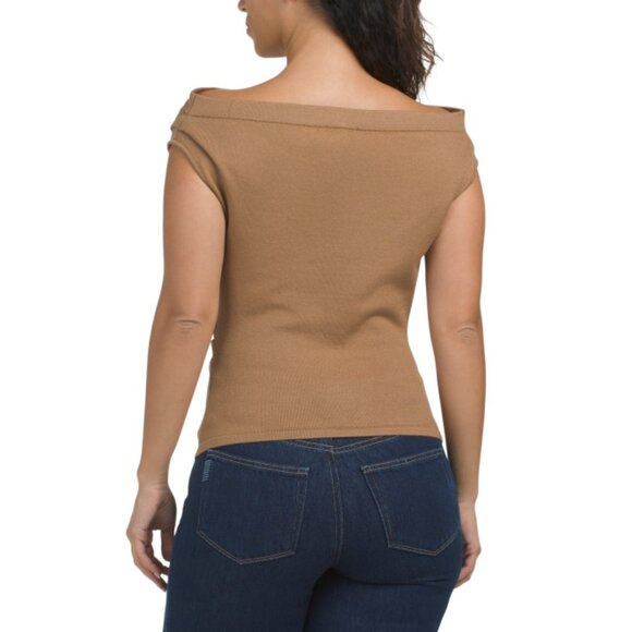 SUNDAY EDITION Tan Off The Shoulder Top - Picture 2 of 2